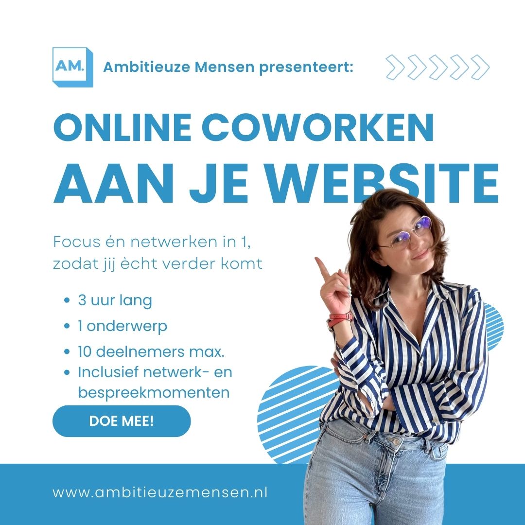 Online coworken - Website vrijdag 11 APRIL