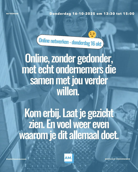 Online Netwerken - 16 oktober 2025 13:30 - 15:00