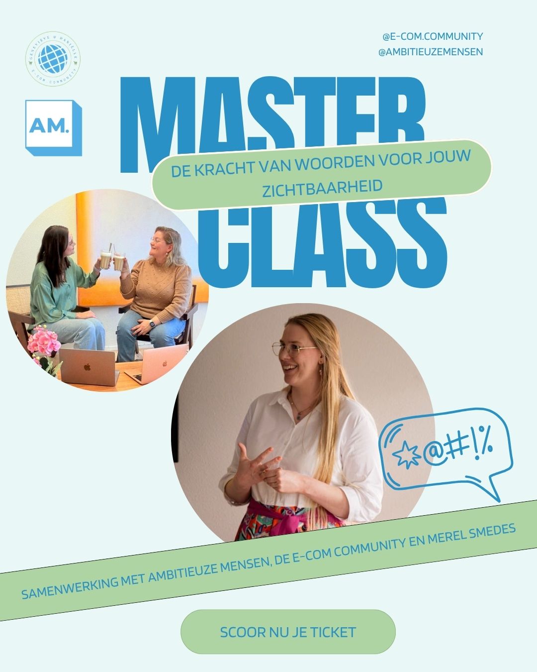 Masterclass 22 APRIL - de kracht van woorden met Merel Smedes 09:30 tot 11:30